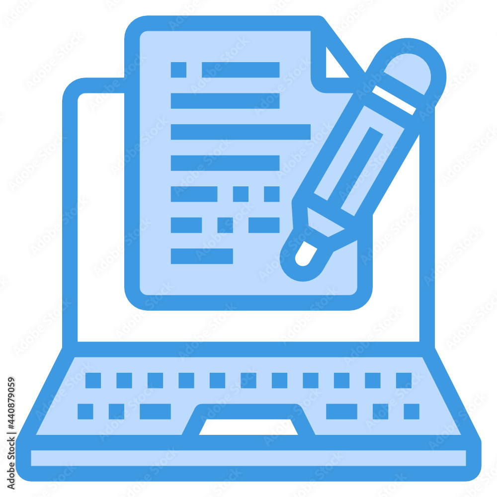 Blogger blue outline icon