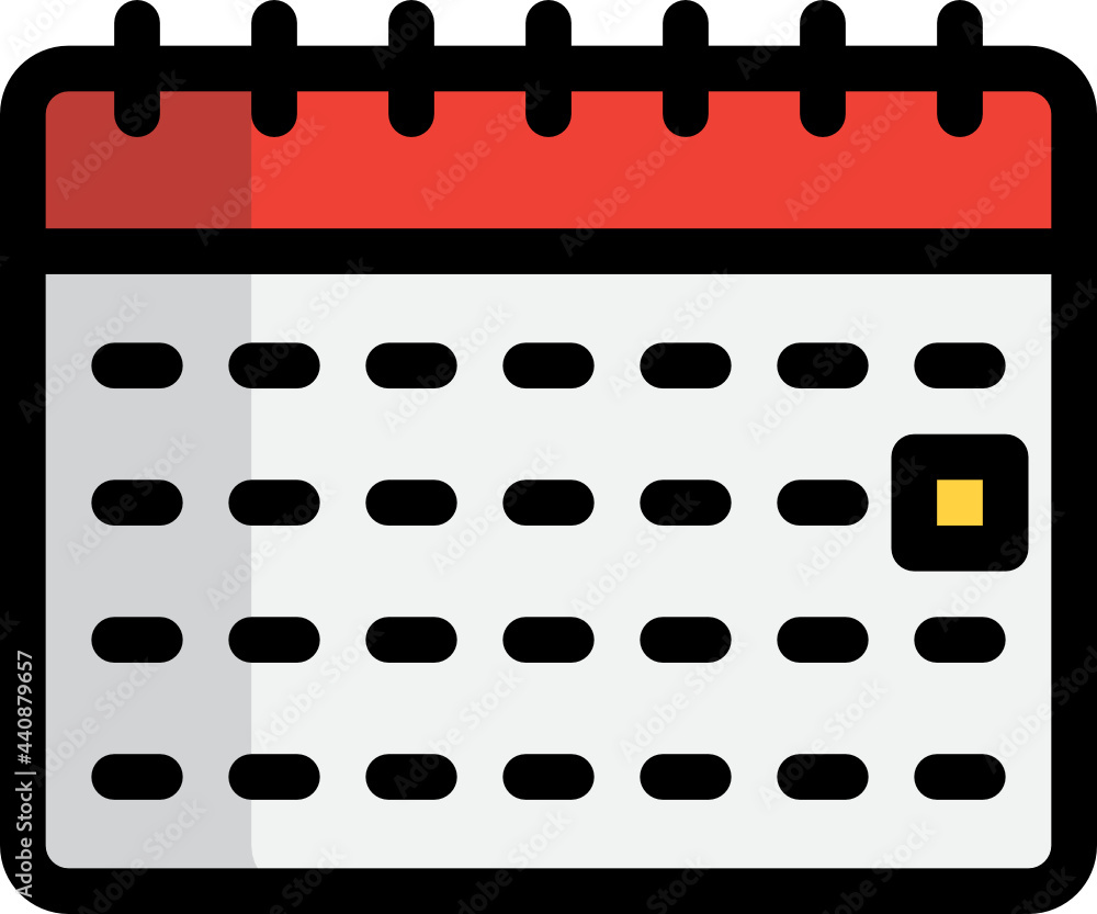 Fototapeta premium calendar color outline icon