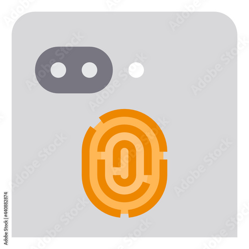 Finger Scan flat icon