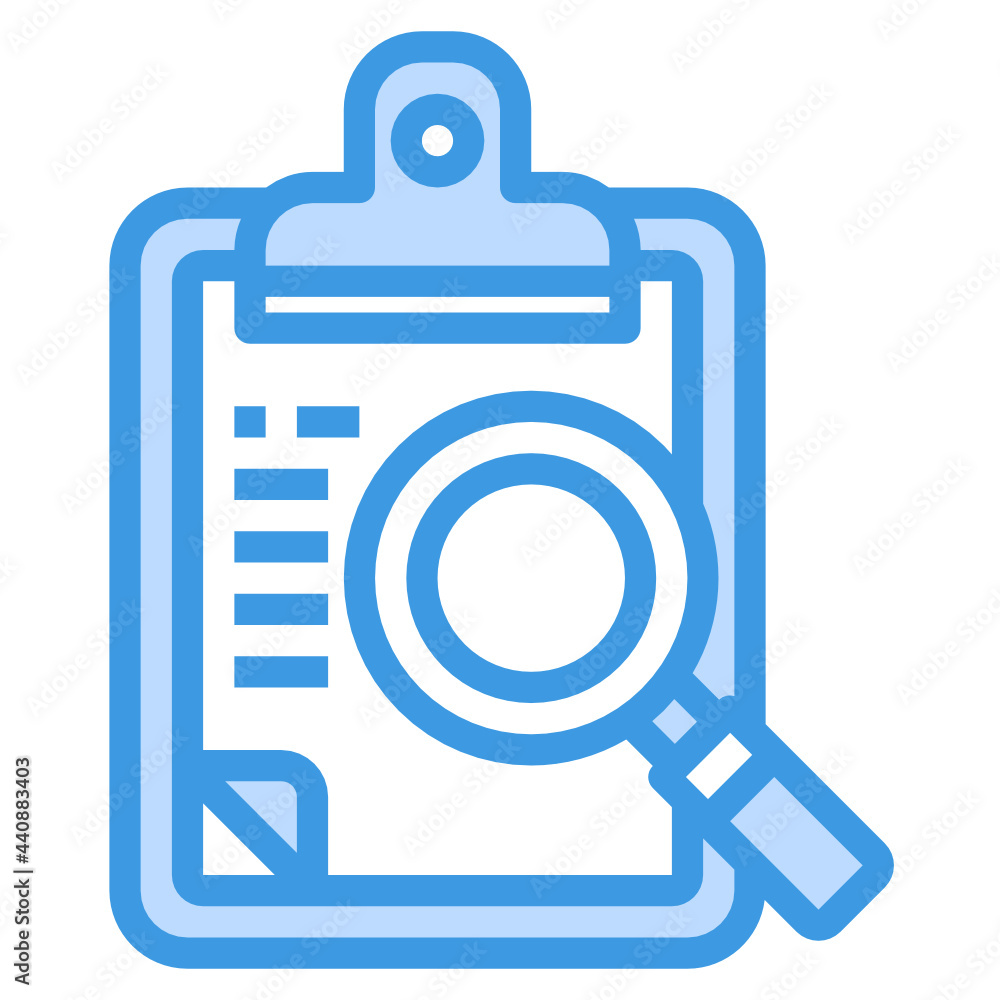 Clipboard blue outline icon Clipboard blue outline icon