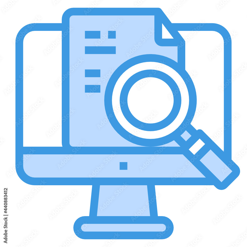 Computer blue outline icon Computer blue outline icon
