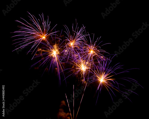  Long Exposure of Fireworks Display on 4th of July