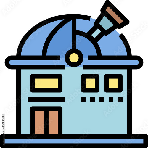 observatory color outline icon