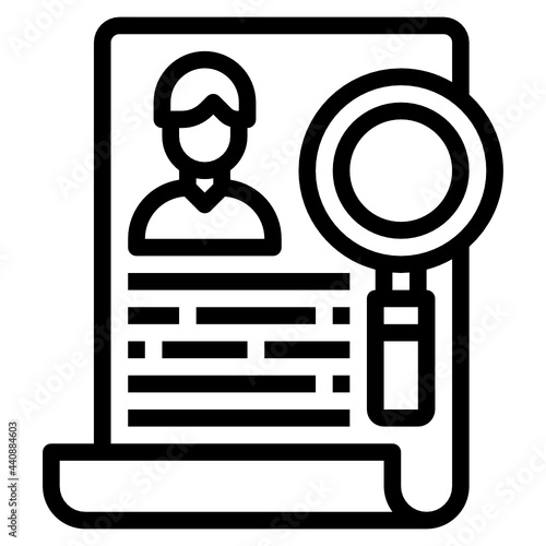Resume outline icon