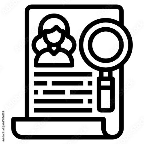 Resume outline icon
