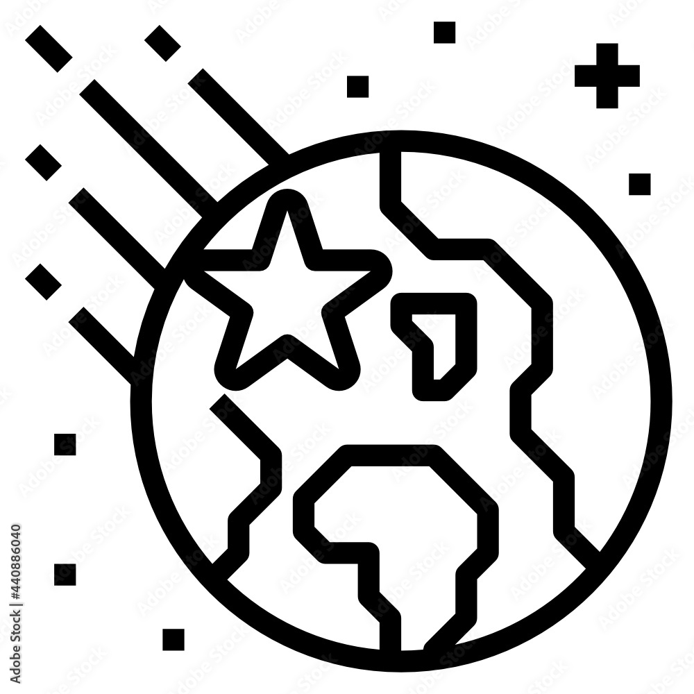 Meteorite outline icon Meteorite outline icon