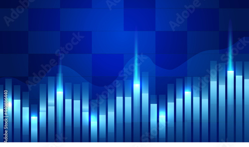 Modern trading financial chart light blue concept background. Stock market trading graph in graphic concept suitable for financial investment business and all art work design.  Vector illustration