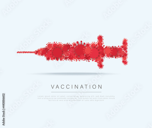 covid-19 vaccine symbol. Health care and protection  vaccination concept. Vector illustration