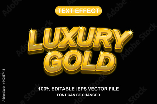 luxury gold 3d editable text effect