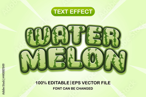 watermelon 3d editable text effect