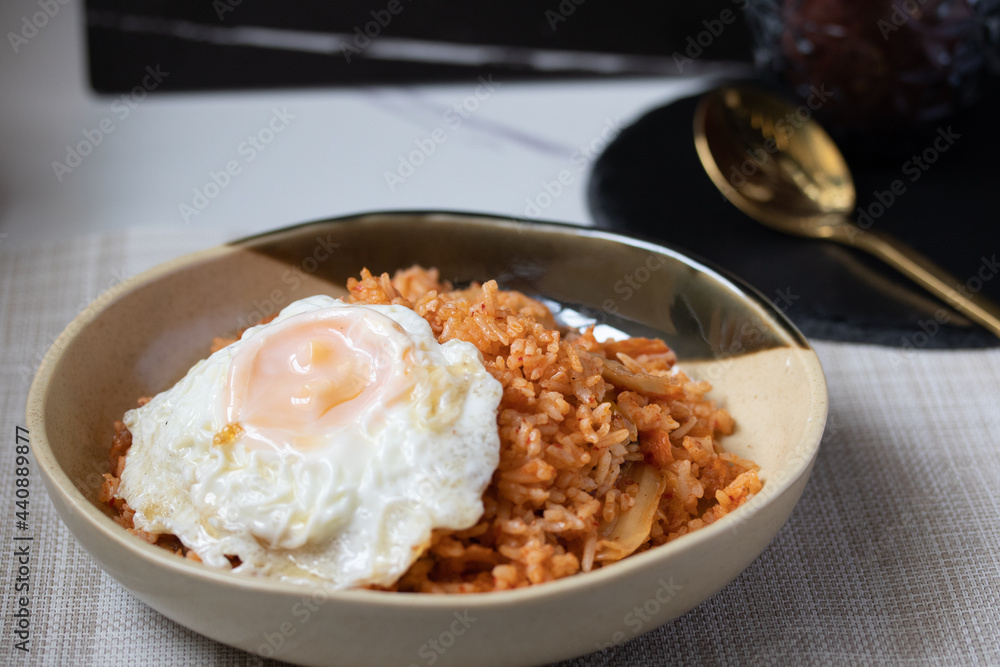 Homemade Kimchi Fried rice with Fried Egg Homemade Kimchi Fried rice with Fried Egg