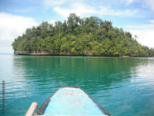 Island hoping on archipelago paradise with traditional boat