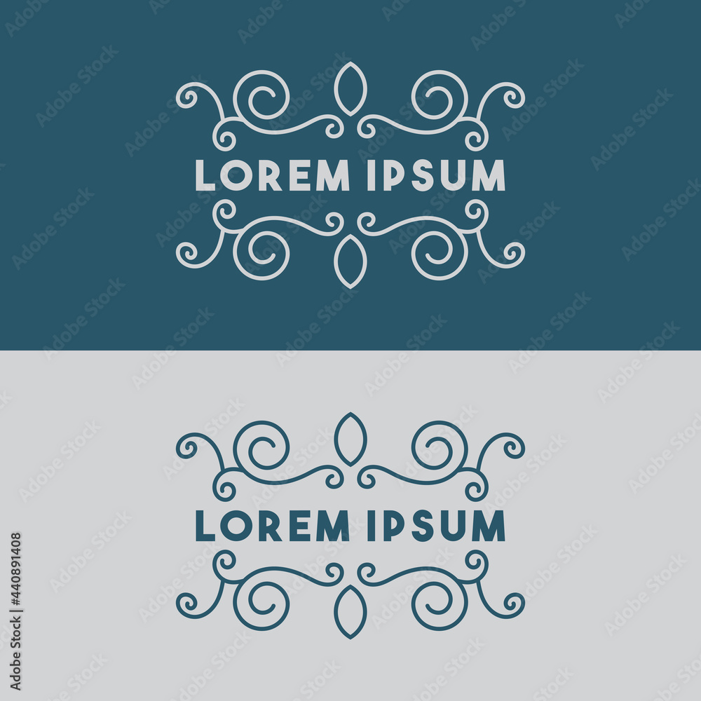 Naklejka premium a simple frame of ornament vector image