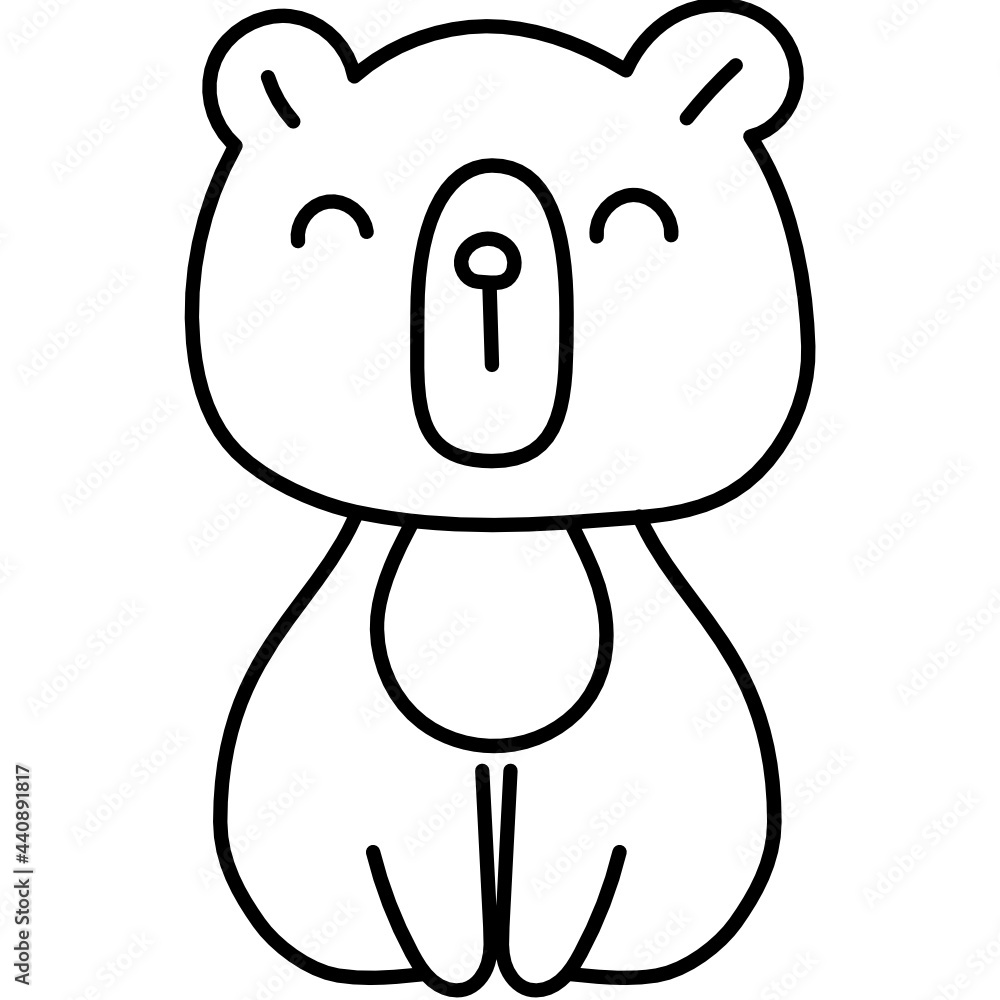 Obraz premium cute line icon