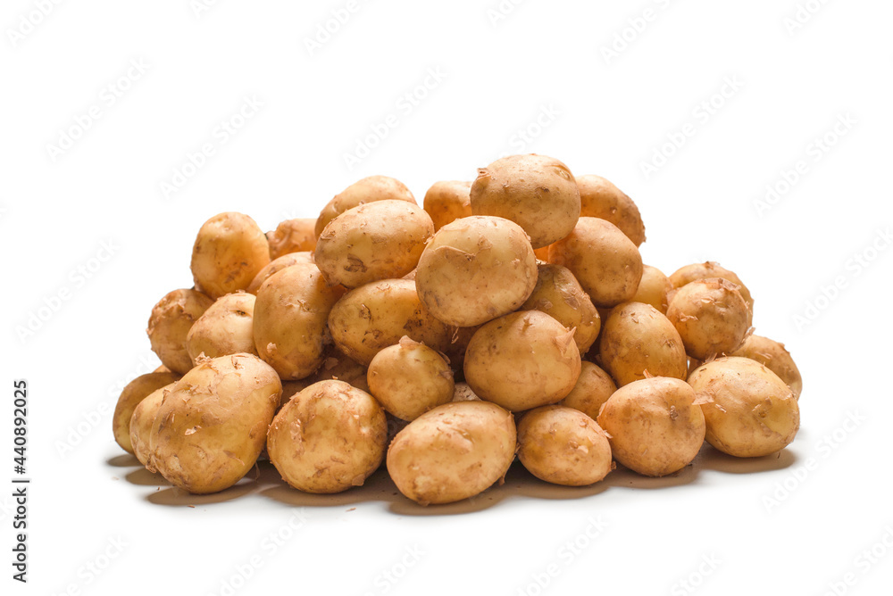 Raw potato isolated on a white background. Raw potato isolated on a white background.
