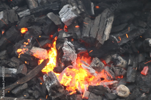Fire Coal and Barbeque Spark 