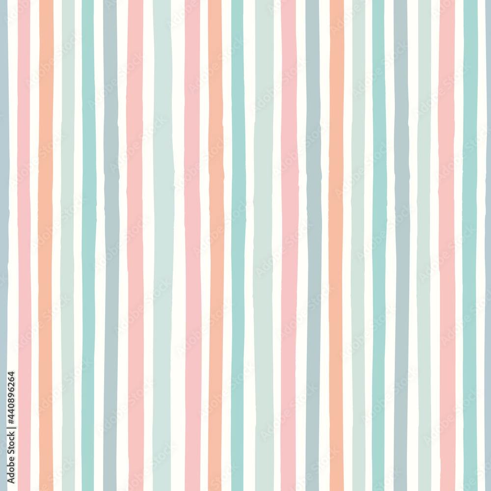 Striped pattern background. Vector seamless repeat pattern of hand drawn organic colourful vertical stripes. Striped pattern background. Vector seamless repeat pattern of hand drawn organic colourful vertical stripes.