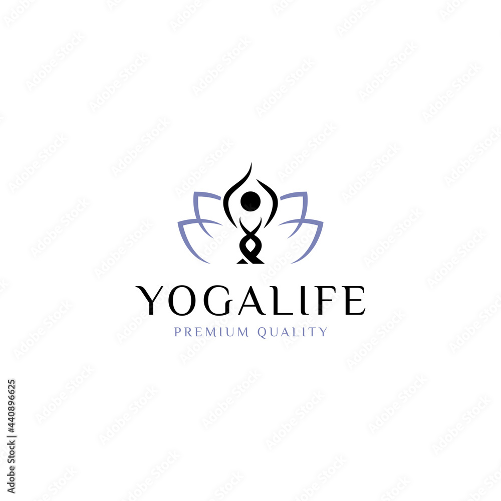 yoga meditation logo vector icon illustration modern style for your business yoga meditation logo vector icon illustration modern style for your business