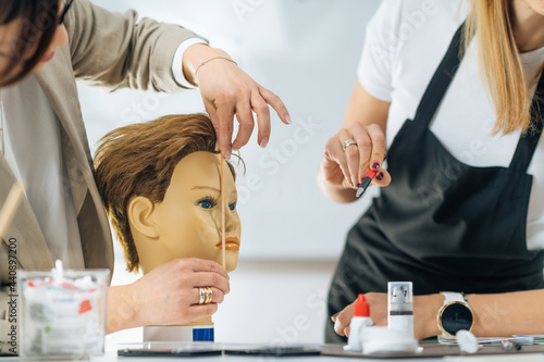 Photos Cosmetology education for Permanent Make up eyebrows in Beauty Esthetic Center
