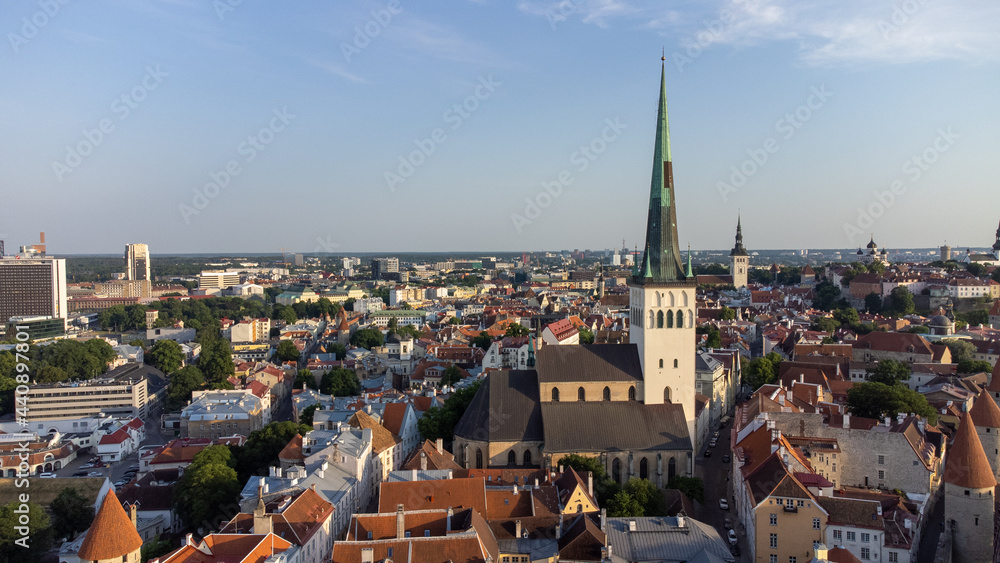 Beautiful view of City Tallinn Estonia