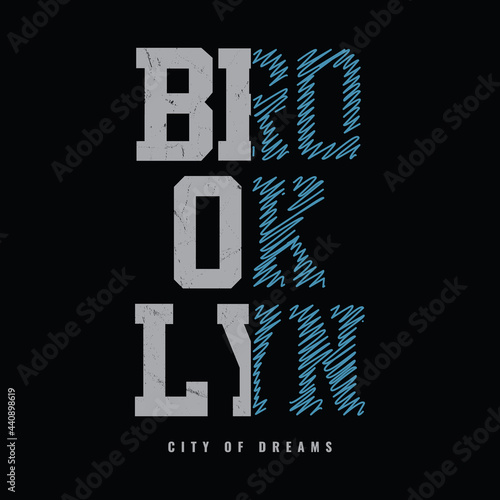 Vector graphic illustration of letters, Brooklyn, perfect for designing t-shirts, hoodies, etc.