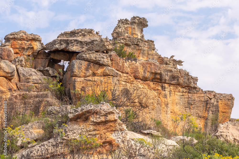Rock formation on top of Gifberg near VanRhynsdorp in the Western Cape of South Africa
