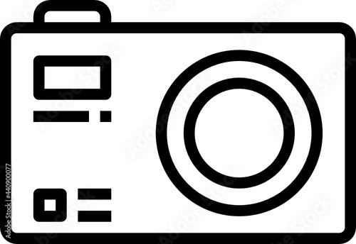 compact camera outline icon