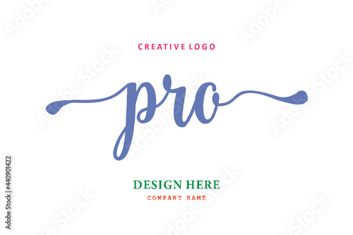 PRO lettering logo is simple, easy to understand and authoritative