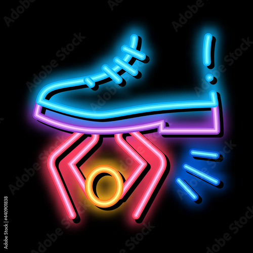 human suppression neon light sign vector. Glowing bright icon human suppression sign. transparent symbol illustration
