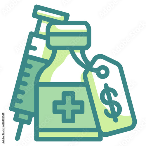 price blue line icon