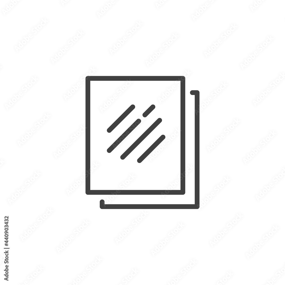 Metal panel line icon Metal panel line icon