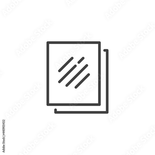 Metal panel line icon