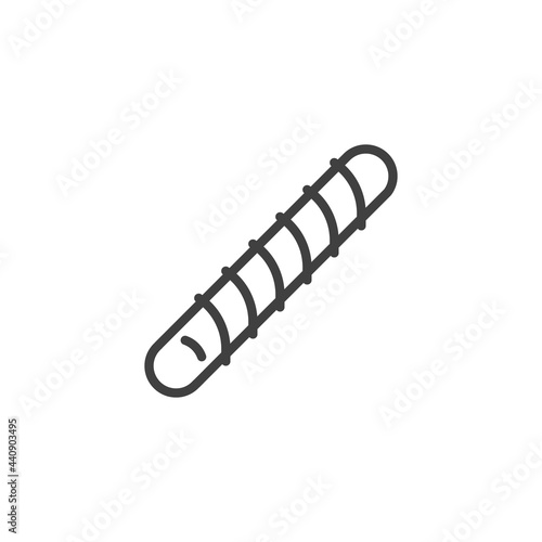 Steel bar line icon