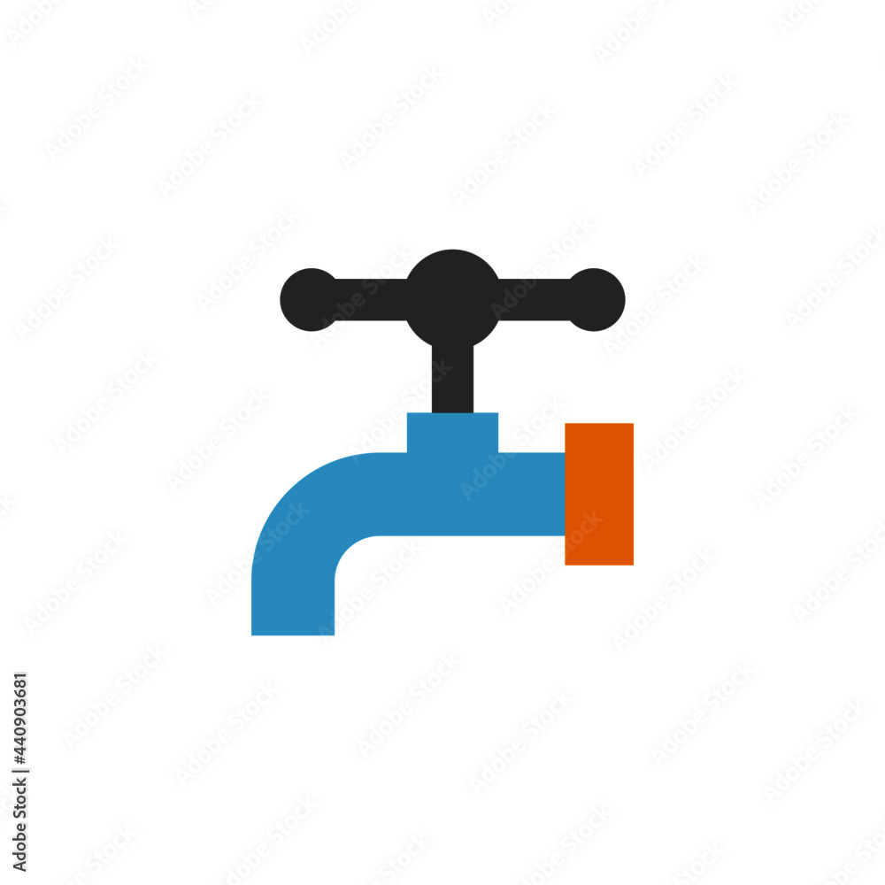 drop tap, water icon in color icon, isolated on white background drop tap, water icon in color icon, isolated on white background
