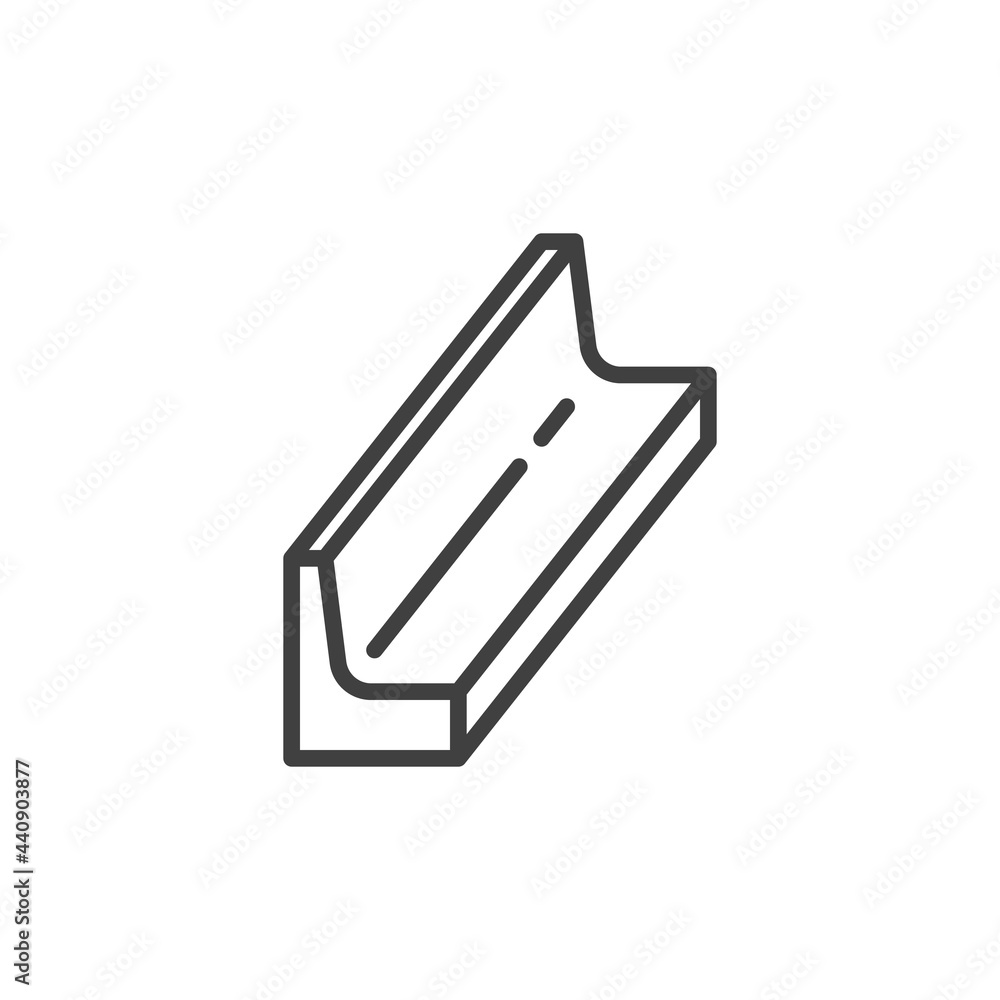 Metal beam line icon Metal beam line icon