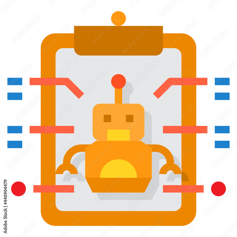Obraz premium Clipboard flat icon