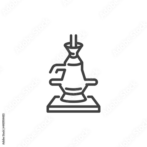 Steel production line icon