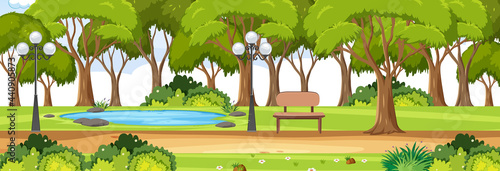 Park horizontal scene at day time