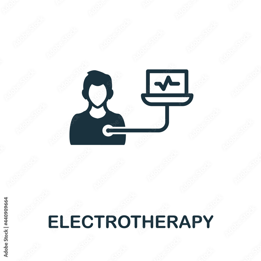 Electrotherapy icon. Monochrome simple element from therapy collection. Creative Electrotherapy icon for web design, templates, infographics and more