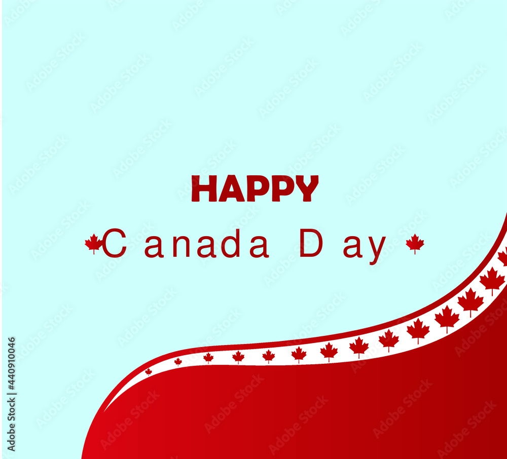 vector illustration of happy Canada day with maple leaves. greeting card, invitation card, banner, poster, templet design vector illustration of happy Canada day with maple leaves. greeting card, invitation card, banner, poster, templet design