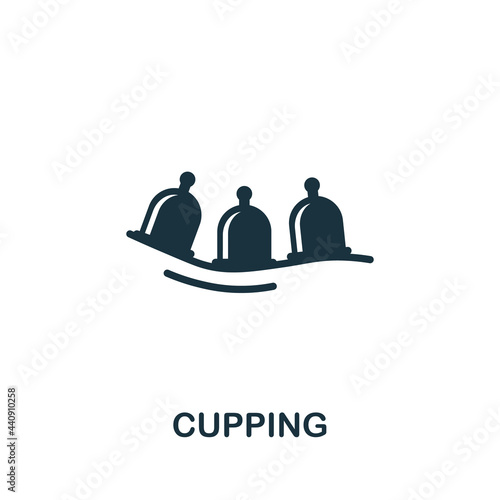 Cupping icon. Monochrome simple element from therapy collection. Creative Cupping icon for web design, templates, infographics and more
