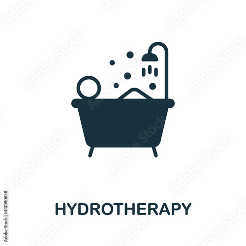 Hydrotherapy icon. Monochrome simple element from therapy collection. Creative Hydrotherapy icon for web design, templates, infographics and more