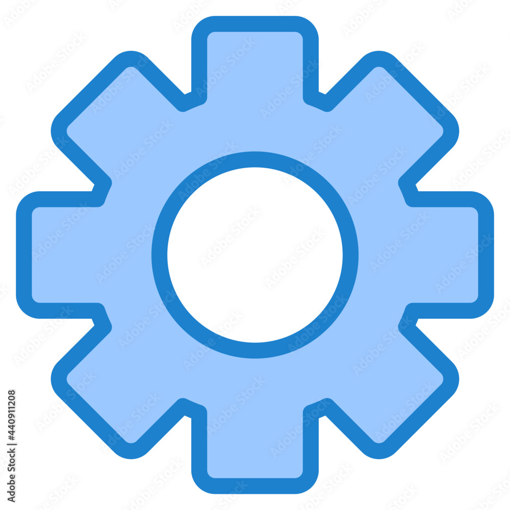 Setting blue style icon