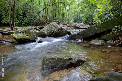 Shoals on the Jacob Fork River  High Shoals Falls Trail  South Mountains State Park  North Carolina