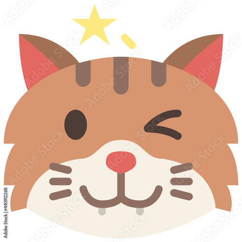 winking flat icon