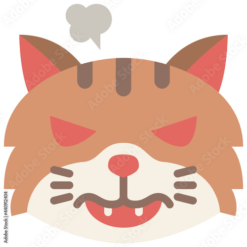 rage flat icon