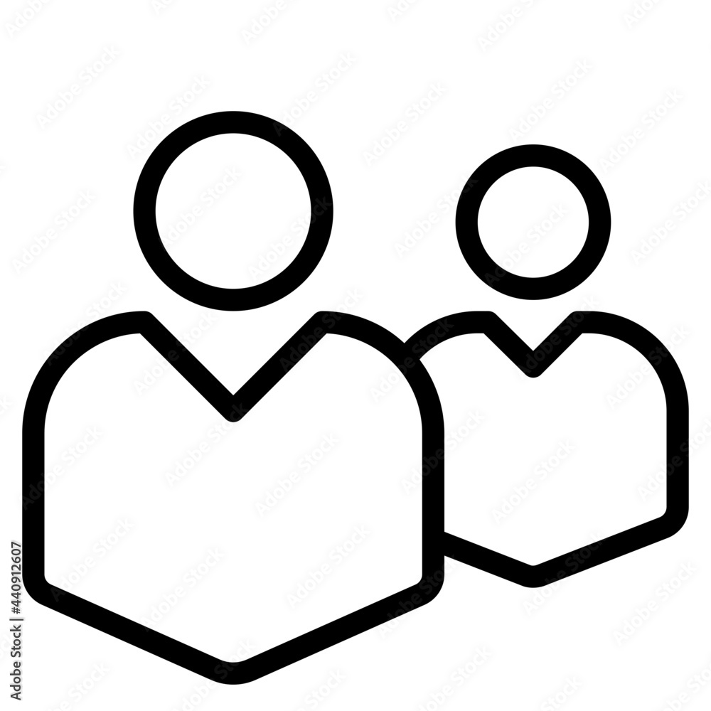 Friend outline style icon Friend outline style icon