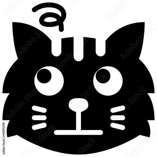 boredom glyph icon