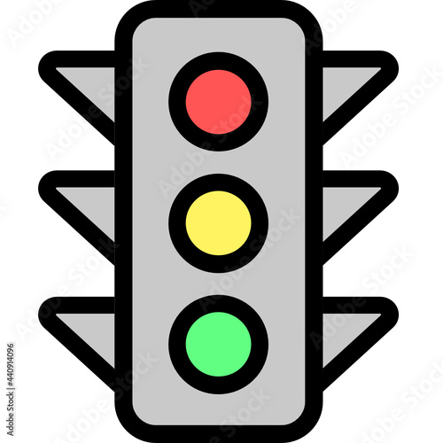 traffic light icon vector photo