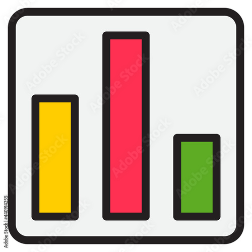 Obraz na płótnie Poll color line style icon w salonie